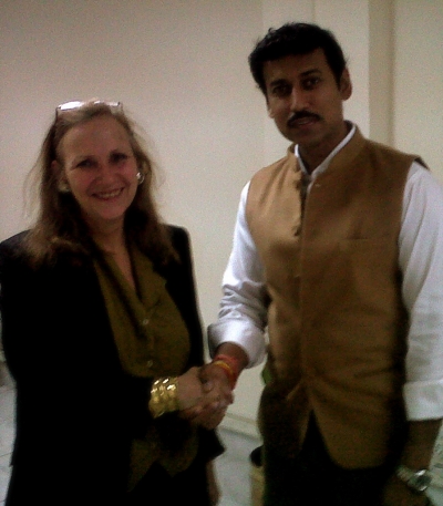 Colonel R. Rathore,  Sate Minister of Information and Broadcasting & Gabriele Brennen