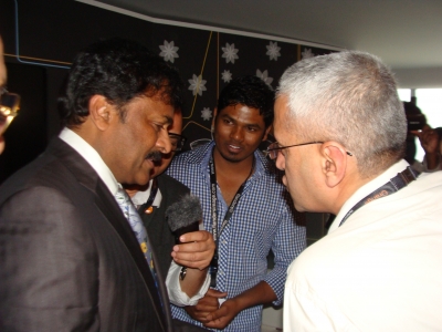 Mister Charanjeevi, Star et Ministre du Toursime et Ranvir Nayar (Media India)